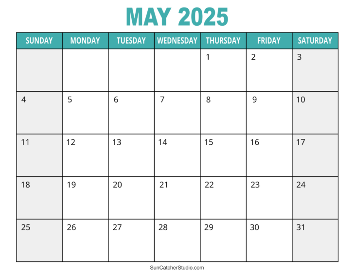 Free Calendar 2025 Printable Monthly