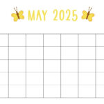 May 2025 Calendars   107 Free Printables | Printabulls Inside Printable May 2025 Calendar Free