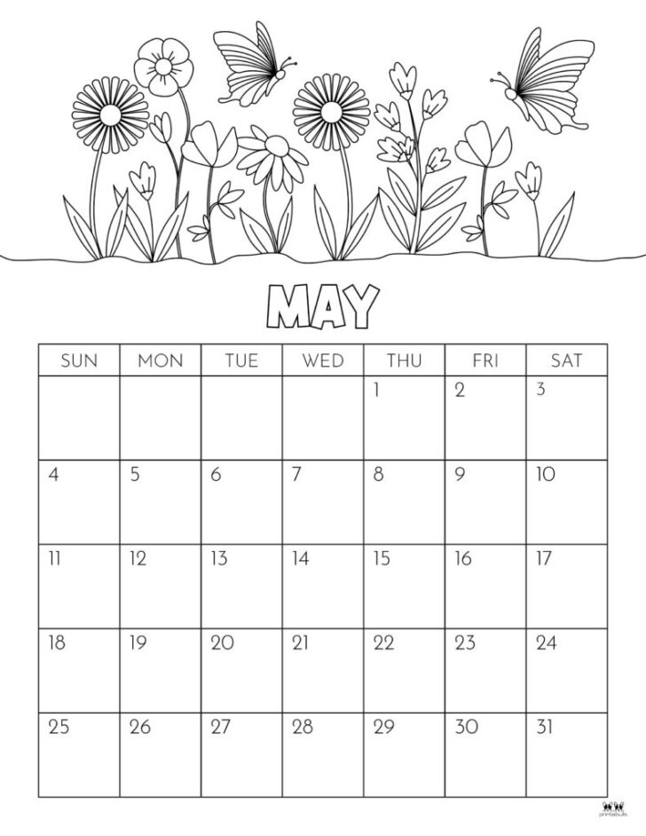 Free Printable Calendar May 2025