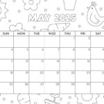 May 2025 Calendars   107 Free Printables | Printabulls Regarding Coloring Calendar 2025 Printable