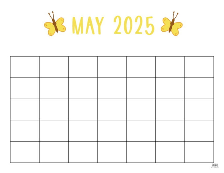 Free Printable May 2025 Calendar with Holidays