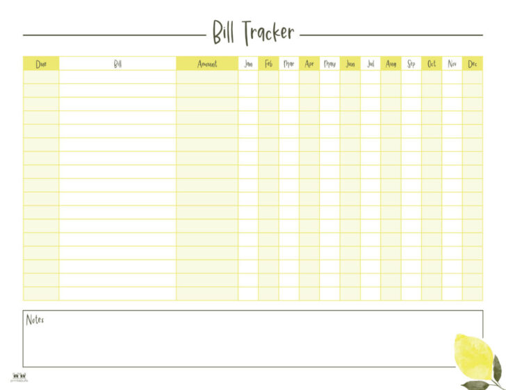 Free Printable Bill Calendar 2025