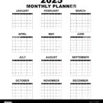 Monthly Calendar Template For 2025 Year. Wall Calendar In A Regarding Monthly Planning Calendar 2025 Printable