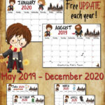 Monthly Planners For Wizards   2024 & 2025 + Free Bonus Inside Harry Potter Printable Calendar 2025