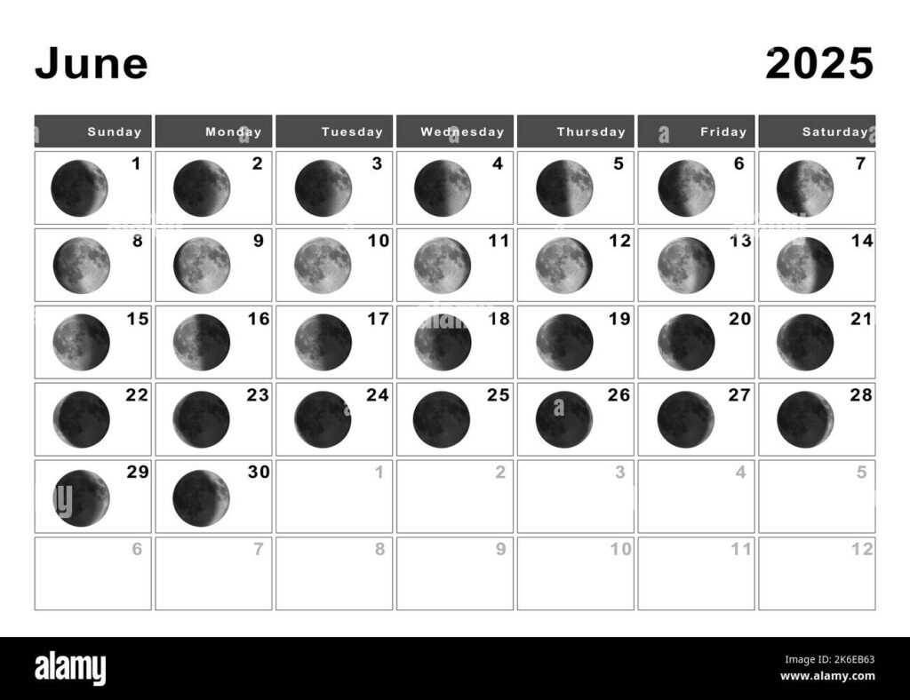 Moon Calendar 2025 Hi Res Stock Photography And Images   Alamy For 2025 Lunar Calendar Printable