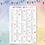 National Days Calendar Printable 2025 National Holidays Calendar For National Days Calendar 2025 Printable Free