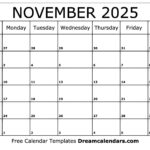 November 2025 Calendar   Free Printable With Holidays And Observances Inside November Calendar Printable 2025