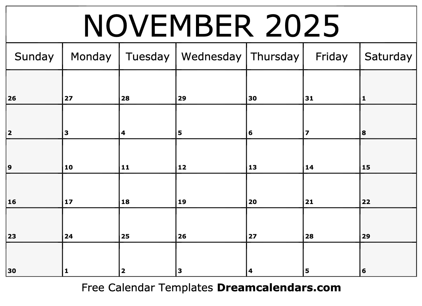 November 2025 Calendar - Free Printable With Holidays And Observances inside November Calendar Printable 2025