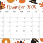 November 2025 Calendars   107 Free Printables | Printabulls Throughout November 2025 Calendar With Holidays Printable Free