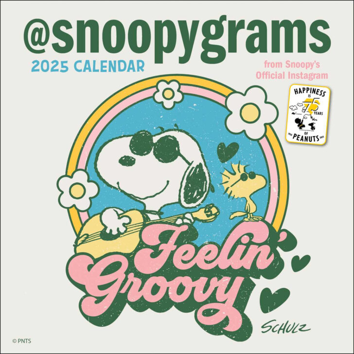 Snoopy Calendar 2025 Printable