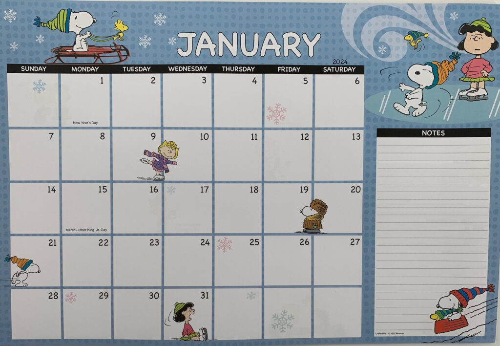 Peanuts Gang 2024 2025 Calendar   Etsy.de Pertaining To Snoopy Calendar 2025 Printable