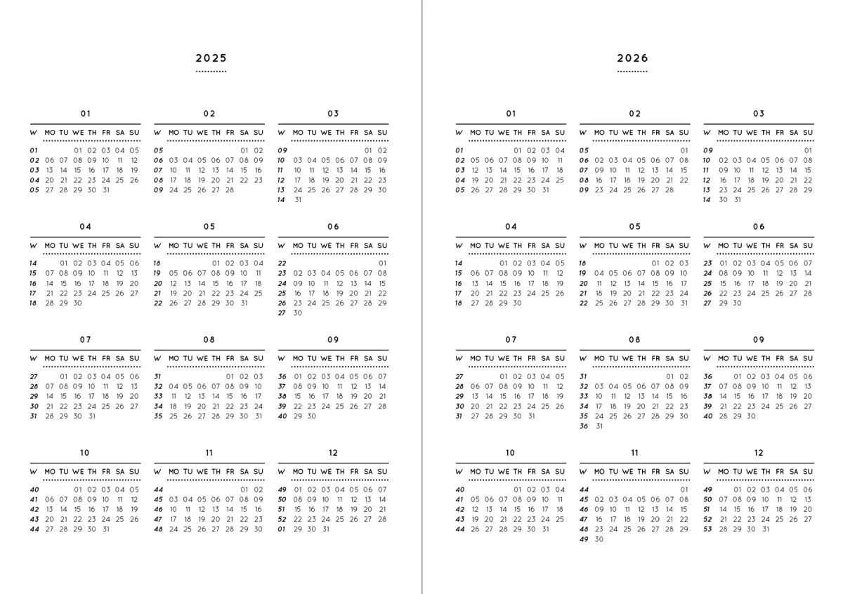 Pocket Planner 2025 Azure Blue (Din A6) intended for Printable 2025 Pocket Calendar