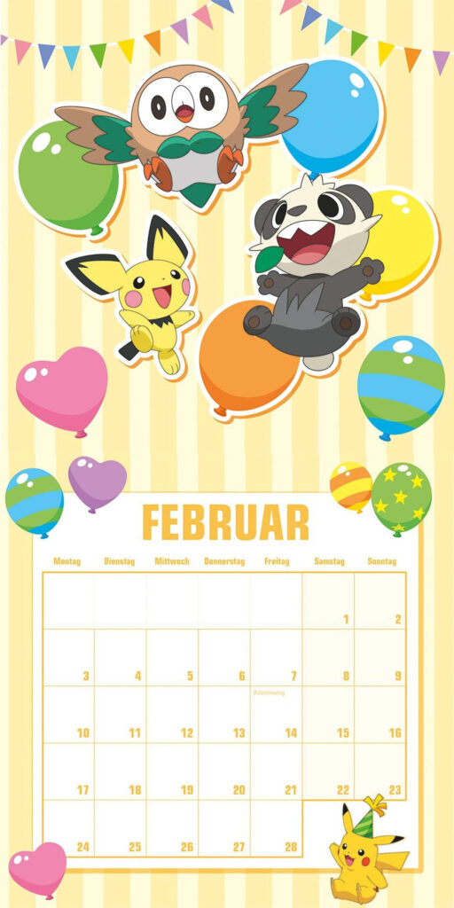 Pokémon: Pokémon: Kalender 2025 Pertaining To Free Printable Pokemon Calendar 2025