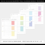 Printable 2024 Q1 Q2 Q3 Q4 Quarterly Wall Calendar Bundle Digital Pertaining To Ball State Calendar 2024   2025 Printable