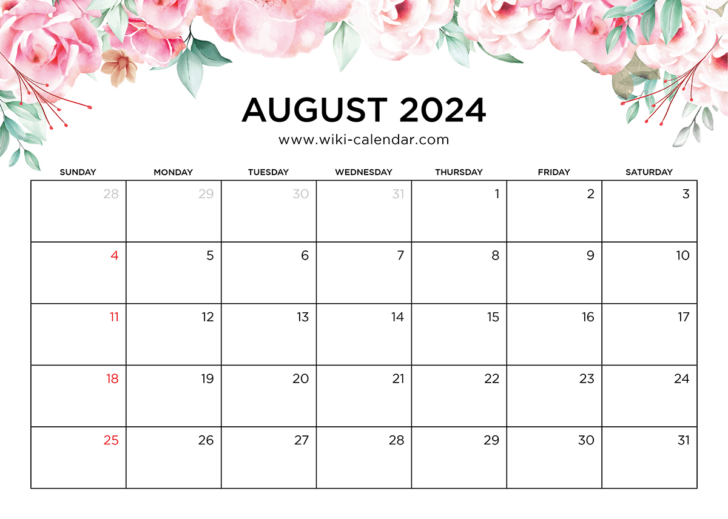 August 2025 Calendar Printable Wiki