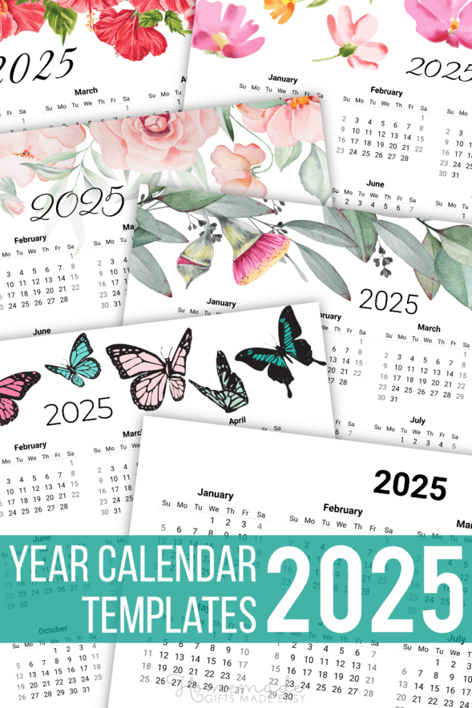 Printable Calendar 2024   Free, Blank, And Customizable For Printable Calendar 2025 Homemade Gifts Made Easy