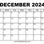 Printable December 2024 Calendar In Printable Calendar December 2024 And January 2025