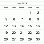 Printable May 2025 Calendar | Free Printable Calendars Pertaining To Blank Calendar Pages 2025 Printable