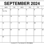 Printable September 2024 Calendar Templates With Holidays With Regard To September 2025 Calendar Printable Wiki