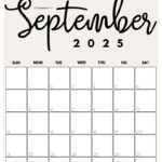 September 2025 Calendar   20 Cute & Free Printables | Saturdaygift With Regard To September 2025 Calendar Printable Vertical