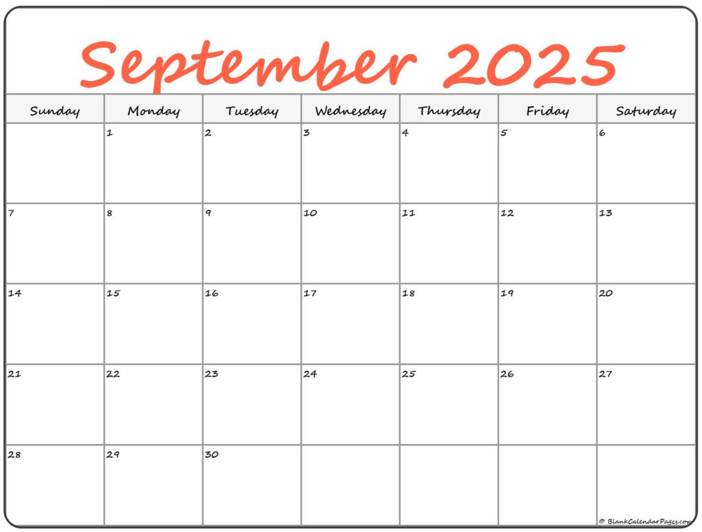 September 2025 Calendar | Free Printable Calendars With Printable Calendar For September 2025