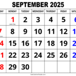 September 2025 Calendar (Free Printable) – Diy Projects, Patterns For September Schedule Calendar 2025 Printable