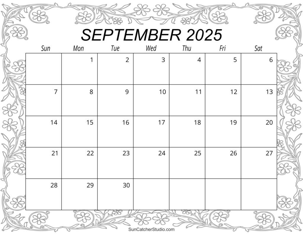 September 2025 Calendar (Free Printable) – Diy Projects, Patterns With Regard To Printable Calendar September 2025 Free