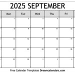 September 2025 Calendar   Free Printable With Holidays And Observances Inside Printable Calendar Sept 2025