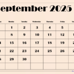 September 2025 Calendar Printable Pdf Template With Holidays In Printable Calendar September 2025 June 2025