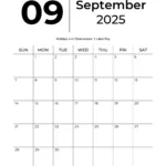 September 2025 Calendars   Free Printable & Fillable Throughout September Apointment Calendar 2025 Printable