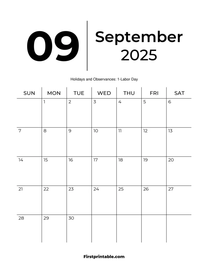 September 2025 Calendars   Free Printable & Fillable Throughout September Apointment Calendar 2025 Printable