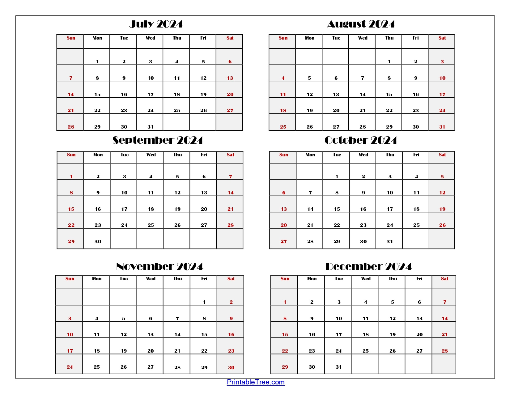 Six Month Calendar 2024-2025 Printable Pdf- 6 Months Calendar for 6 Month Calendar Printable 2025