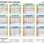 Split Year Calendars 2024/2025 (July To June)   Pdf Templates For 4 Year Calendar 2024 To 2025 Printable