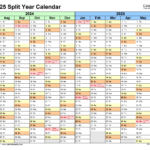 Split Year Calendars 2024/2025 (July To June)   Pdf Templates With August 2024 To July 2025 Calendar Printable