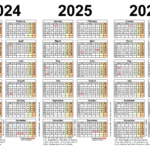 Three Year Calendars For 2024, 2025 & 2026 (Uk) For Pdf Pertaining To 3 Year Calendar 2024 To 2025 Printable