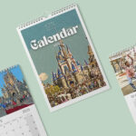 Walt Disney World Retro Calendar 2025 | Happy Place Print Regarding Disney Printable Calendar 2025