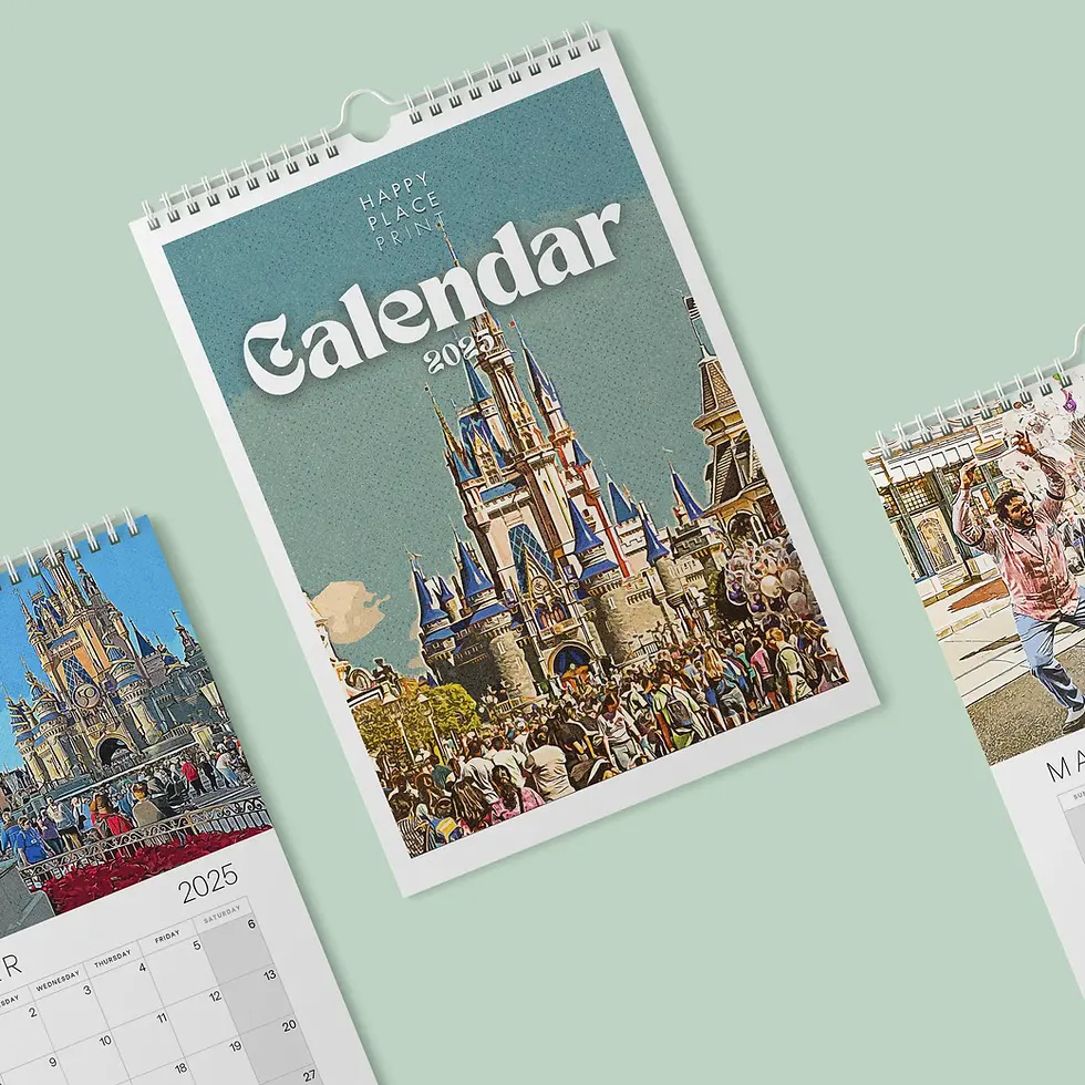 Walt Disney World Retro Calendar 2025 | Happy Place Print regarding Disney Printable Calendar 2025