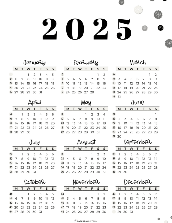 Printable 2025 Week Calendar